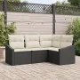 Juego de Sofás de Jardín Set de 4 Negro Ratán Sintético by , Outdoor sofas - Ref: Foro24-3355366, Price: 299,79 €, Discount: %