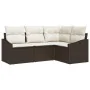 Juego de Sofá de Jardín Set de 4 Marrón Ratán by , Outdoor sofas - Ref: Foro24-3355367, Price: 317,41 €, Discount: %