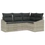 Juego de Sofá de Jardín Set de 4 Beige, Negro Ratán by , Outdoor sofas - Ref: Foro24-3355371, Price: 330,28 €, Discount: %