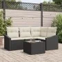Conjunto de Sofás de Jardín Set de 5 Cojines beige y estructura negra by , Outdoor sofas - Ref: Foro24-3355376, Price: 353,45...