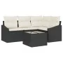 Conjunto de Sofás de Jardín Set de 5 Cojines beige y estructura negra by , Outdoor sofas - Ref: Foro24-3355376, Price: 353,45...