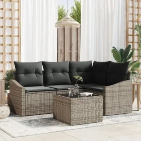 Juego de comedor de jardín de 4 piezas con cojines Ratán Poliéster Negro von , Outdoor-Sofas - Ref: Foro24-3355378, Preis: 35...