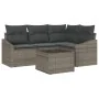 Juego de comedor de jardín de 4 piezas con cojines Ratán Poliéster Negro by , Outdoor sofas - Ref: Foro24-3355378, Price: 355...