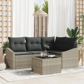Juego de Sofás de Jardín 5 Piezas Beige, Gris Oscuro by , Outdoor sofas - Ref: Foro24-3355381, Price: 382,28 €, Discount: %
