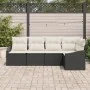 Set de Sofá de Jardín Set de 5 Beige Ratán, Poliéster by , Outdoor sofas - Ref: Foro24-3355386, Price: 345,02 €, Discount: %