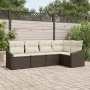 Juego de Sofá de Jardín Set de 5 Marrón, Crema Ratán, Poliéster von , Outdoor-Sofas - Ref: Foro24-3355387, Preis: 377,47 €, R...