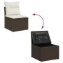 Juego de Sofá de Jardín Set de 5 Marrón, Crema Ratán, Poliéster von , Outdoor-Sofas - Ref: Foro24-3355387, Preis: 377,47 €, R...