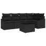 Conjunto de Sofá de Jardín Juego de 6 Negro by , Outdoor sofas - Ref: Foro24-3355402, Price: 414,55 €, Discount: %