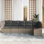 Juego de Comedor de Jardín de 6 Piezas con Cojines Gris Ratán Poliéster by , Outdoor sofas - Ref: Foro24-3355408, Price: 414,...