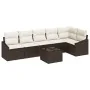 Conjunto de Sofás de Jardín Conjunto de 7 Marrón, Crema de , Sofás de exterior - Ref: Foro24-3355417, Precio: 478,46 €, Descu...