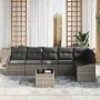 Juego de Comedor de Jardín de 6 Piezas con Cojines Negros de Poliratán by , Outdoor sofas - Ref: Foro24-3355418, Price: 461,6...