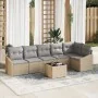 Conjunto de sofá de jardín Conjunto de 7 Beige PE ratán de , Sofás de exterior - Ref: Foro24-3355419, Precio: 479,92 €, Descu...