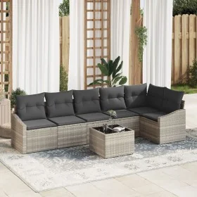 Juego de Sofá de Jardín Conjunto de 7 Beige Ratán PE by , Outdoor sofas - Ref: Foro24-3355421, Price: 491,34 €, Discount: %