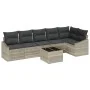 Juego de Sofá de Jardín Conjunto de 7 Beige Ratán PE by , Outdoor sofas - Ref: Foro24-3355421, Price: 491,34 €, Discount: %