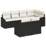 Conjunto de comedor de jardín de 7 piezas con cojines de ratán negro by , Outdoor sofas - Ref: Foro24-3355426, Price: 524,41 ...