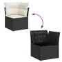 Juego de Comedor de Jardín de 8 Piezas con Cojines de Ratan Negro von , Outdoor-Sofas - Ref: Foro24-3355436, Preis: 569,55 €,...
