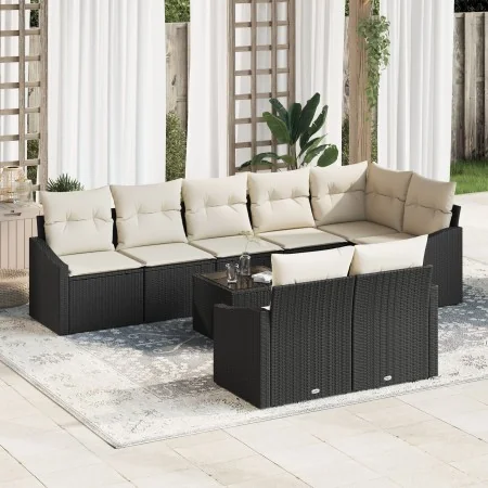 Conjunto de Comedor de Jardín de 8 Piezas con Cojines Marrón de Poliratán von , Outdoor-Sofas - Ref: Foro24-3355446, Preis: 6...