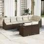 Juego de comedor de jardín Conjunto de 9 Crema y marrón by , Outdoor sofas - Ref: Foro24-3355447, Price: 637,46 €, Discount: %
