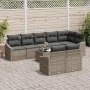 Conjunto de comedor de jardín de 8 piezas con cojines Ratán sintético Negro by , Outdoor sofas - Ref: Foro24-3355448, Price: ...