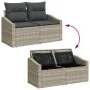 Conjunto de Comedor de Jardín de 9 Piezas con Cojines de Ratán Gris by , Outdoor sofas - Ref: Foro24-3355451, Price: 694,42 €...