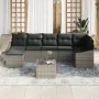 Conjunto de Comedor de Jardín de 7 Piezas con Cojines Ratán Poliéster Negro von , Outdoor-Sofas - Ref: Foro24-3355488, Preis:...