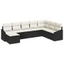 Set de Comedor de Jardín de 8 Piezas con Cojines de Ratán Polietileno Negro by , Outdoor sofas - Ref: Foro24-3355506, Price: ...
