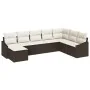 Conjunto de Comedor de Jardín de 8 Piezas con Cojines Marrón Poliratán by , Outdoor sofas - Ref: Foro24-3355507, Price: 508,2...