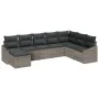 Conjunto de Comedor de Jardín de 8 Piezas con Cojines Gris de Ratán Poli by , Outdoor sofas - Ref: Foro24-3355508, Price: 517...