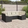 Conjunto de Sofás de Jardín de 6 Piezas con Cojines Negro Poliratán de , Sofás de exterior - Ref: Foro24-3355526, Precio: 423...