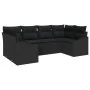 Conjunto de Sofá de Jardín de 6 Piezas con Cojines en Poliratán Negro by , Outdoor sofas - Ref: Foro24-3355532, Price: 440,83...