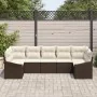 Sofá de Jardín Conjunto de 7 Marrón y Beige Ratán y Poliéster von , Outdoor-Sofas - Ref: Foro24-3355537, Preis: 487,57 €, Rab...
