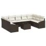 Conjunto de Sofá de Jardín Set de 10 Marfil Ratán Sintético de , Sofás de exterior - Ref: Foro24-3355557, Precio: 679,25 €, D...