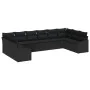 Set de Sofá de Jardín Set de 10 Negro Ratán, Poliéster von , Outdoor-Sofas - Ref: Foro24-3355572, Preis: 630,31 €, Rabatt: %