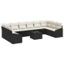 Juego de Comedor de Jardín de 10 Piezas con Cojines Beige Poliratán by , Outdoor sofas - Ref: Foro24-3355576, Price: 657,89 €...