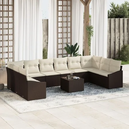 Juego de Sofá de Jardín Conjunto de 11 Beige Poliratán de , Sofás de exterior - Ref: Foro24-3355577, Precio: 686,98 €, Descue...