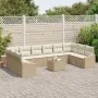 Juego de Sofá de Jardín 11 Piezas Beige Ratán Sintético by , Outdoor sofas - Ref: Foro24-3355580, Price: 725,19 €, Discount: %