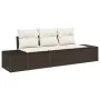 Conjunto de Sofá de Jardín de 3 Piezas con Cojines Marrón Poliratán by , Outdoor sofas - Ref: Foro24-3355587, Price: 261,26 €...