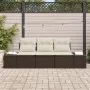 Conjunto de Sofá de Jardín de 3 Piezas con Cojines Marrón Poliratán by , Outdoor sofas - Ref: Foro24-3355587, Price: 261,26 €...