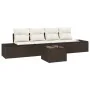 Conjunto de Sofá de Jardín de 5 Piezas con Cojines de Ratán Marrón by , Outdoor sofas - Ref: Foro24-3355597, Price: 365,83 €,...