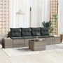 Juego de Sofá de Jardín de 5 Piezas con Cojines Ratán Gris Poliratán de , Sofás de exterior - Ref: Foro24-3355598, Precio: 35...