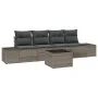 Juego de Sofá de Jardín de 5 Piezas con Cojines Ratán Gris Poliratán de , Sofás de exterior - Ref: Foro24-3355598, Precio: 35...