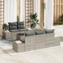 Juego de Sofás de Jardín de 6 piezas con Cojines Gris Claro Poliratán de , Sofás de exterior - Ref: Foro24-3355611, Precio: 5...
