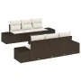 Juego de Sofá de Jardín de 7 Piezas con Cojines Marrón Poliratán by , Outdoor sofas - Ref: Foro24-3355617, Price: 569,00 €, D...