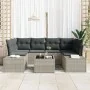 Conjunto de Sofás de Jardín de 7 Piezas con Cojines Gris Claro Ratán Poliéster von , Outdoor-Sofas - Ref: Foro24-3355631, Pre...