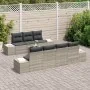 Conjunto de Sofá de Jardín de 8 Piezas con Cojines Gris Claro de Ratán Sintético by , Outdoor sofas - Ref: Foro24-3355641, Pr...