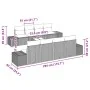 Set de Sofá de Jardín de 7 Piezas con Cojines Beige Ratán Poliéster by , Outdoor sofas - Ref: Foro24-3355659, Price: 513,26 €...