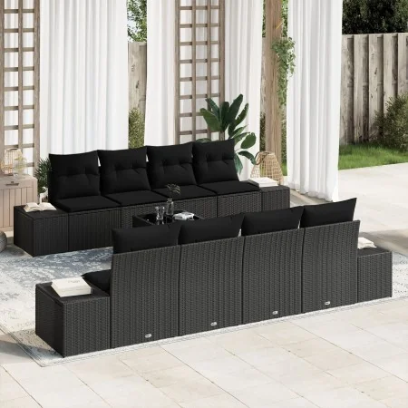 Juego de Sofá de Jardín de 7 Piezas con Cojines Negro Poliratán von , Outdoor-Sofas - Ref: Foro24-3355662, Preis: 506,03 €, R...