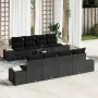 Juego de Sofá de Jardín de 7 Piezas con Cojines Negro Poliratán von , Outdoor-Sofas - Ref: Foro24-3355662, Preis: 506,03 €, R...