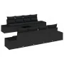Juego de Sofá de Jardín de 7 Piezas con Cojines Negro Poliratán von , Outdoor-Sofas - Ref: Foro24-3355662, Preis: 506,03 €, R...
