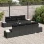 Juego de Sofá de Jardín de 7 Piezas con Cojines Negro Poliratán von , Outdoor-Sofas - Ref: Foro24-3355662, Preis: 506,03 €, R...